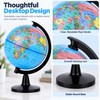 Educational World Globe for Teaching – 360° Rotating English Map