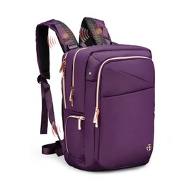 Swissdigital Design Massaging Laptop Backpack For Women，USB Charging Port Large Capacity Computer Backpacks For Work Business (KATY ROSE SD1006M-46)