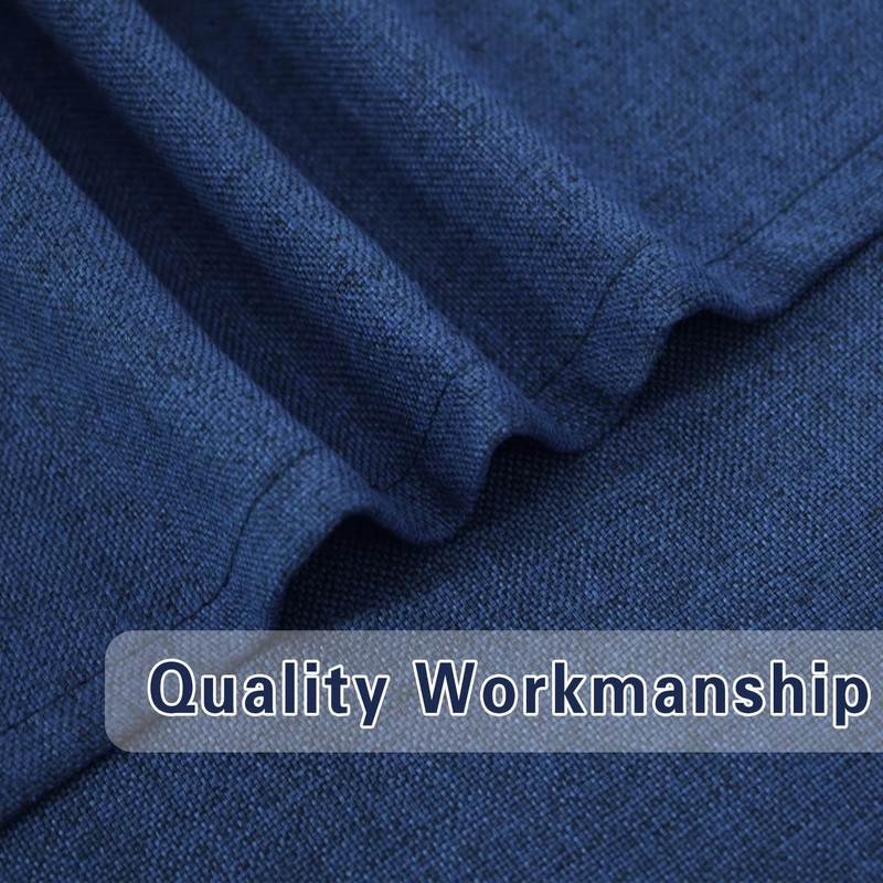 UPOPO Short Curtains 36 inches Long Linen Textured Privacy Kitchen