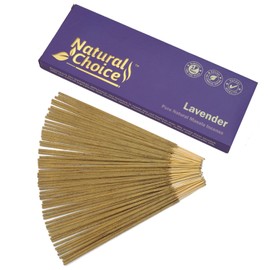 Natural Choice Incense Lavender Incense Sticks 100 Grams, Low Smoke Traditional Incense Sticks Made from Scratch, Never Dipped
