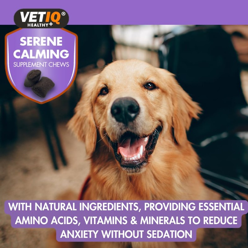 VETIQ Serene Calming Supplement Chews for Dogs and Puppies, Tablet