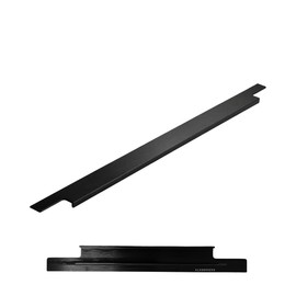 Gedotec Designer Furniture Handle Kitchen Handle Strip Black Matt – Trim Black Kitchen Handle Aluminium for Drawers and Cabinet Doors Aluminium Handle Length 146 mm 1 Piece – Drawer Handle with Harpoon Bridge