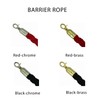 1.5m Twisted Barrier Rope Red/Chrome,Divider Crowd Control Stanchion for Hotel/Bank/Hospital/Playground/Other
