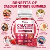 2 Pack Calcium Citrate Gummies 1200mg, Calcium Supplements for Women