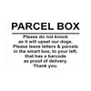 P065 PARCEL BOX Please Do not Knock Smart Box Plastic