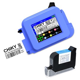 CHIKYTECH Upgraded Mini Inkjet Printer for All Materials, Portable Printing Machine for Date Time Barcode Logo Qrcode Batch Number Image Icons (Mini Inkjet Printer)