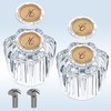 Dreyoo Bathroom Sink Knobs Replacement, Bathtub Faucet Handles with 4
