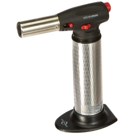 Küchenprofi Flambierer PROFI , Zum Flambieren von Süßspeisen , Nachfüllbar , Größe der Flamme einstellbar , Mit Kindersicherung , Küchenbrenner , Bunsenbrenner , Brenner für Creme Brulee