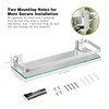VOLPONE Glass Bathroom Shelf 15.7in Bathroom Shelf Wall Mounted Floating