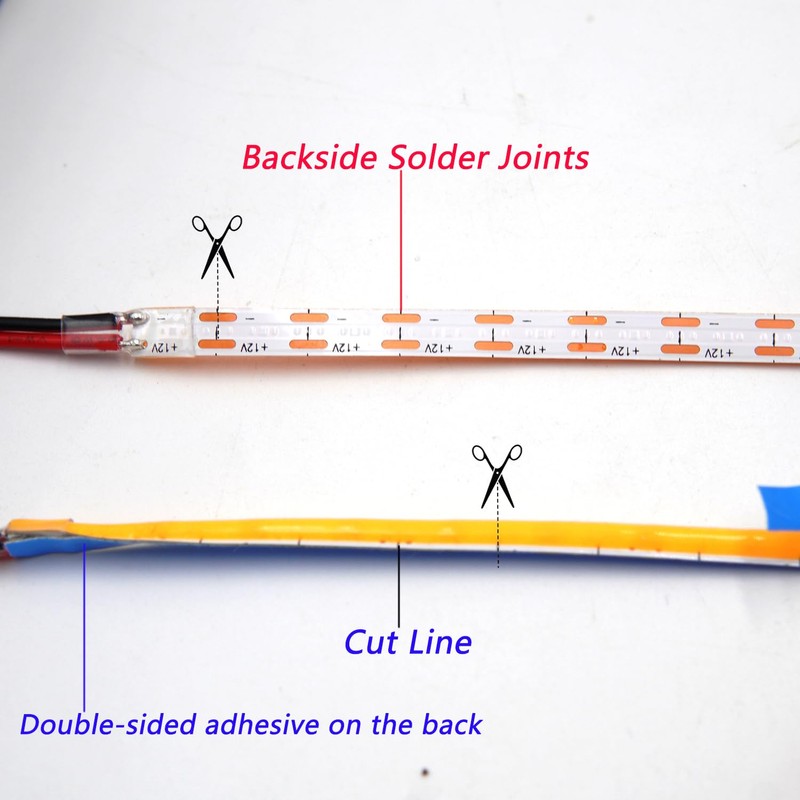 5mm COB LED Strip ,12V 400LEDs/m RA>90 High CRI Cool