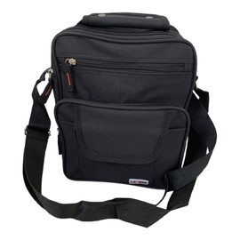 Lorenz Men's Cross Body Travel Gadget Multi function Bag Organiser 26 x 20 x 12 cms - Black