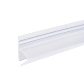 METALLIXITY Glass Door Seal Strip (39.37"), Drip Rail (3/8") Fit for Glass (5/16") H Type Frameless Door Sweep - for Bathroom, Office