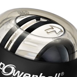 Powerball Kernpower Autostart Core Gyroscopic Hand Exerciser with Metal Rotor with Wind-Up Mechanism Transparent Grey