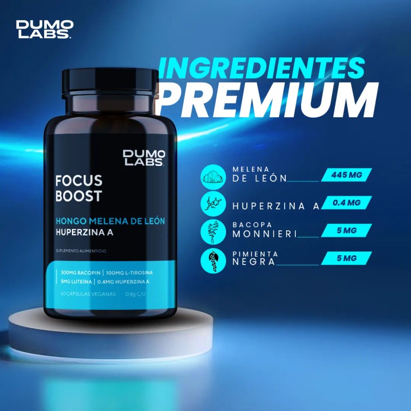 Dumo Labs Focus Boost Hongo Melena De León 60 Cápsulas