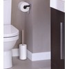 Creative Scents White Toilet Brush Set - Decorative Bathroom Toilet
