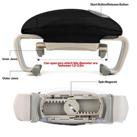 Abridor de Tarros,Abridor de Tarros Automático Eléctrico de Un Solo Toque,Fácil de Quitar,Abridor de Botellas Fuerte y Resistente,para Personas