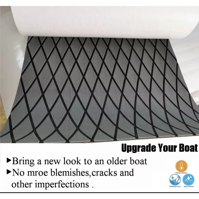 EVA BOAT Dark Grey Diamond EVA Foam Marine Boat Adhesive
