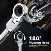 Prostormer 14-Piece SAE Flex-Head Ratcheting Wrench Set, 1/4" to 1"