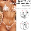 AVYRING 3 Pcs Silver Fake Belly Button Rings Clip On,