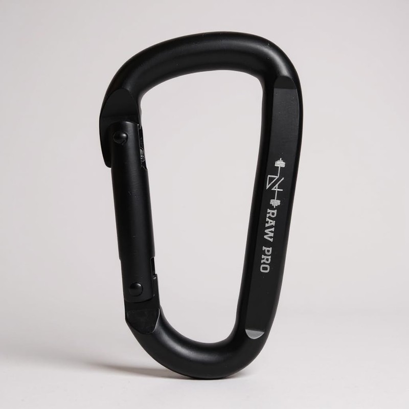 DanRaw Pro Heavy-Duty Black Carabiner Clips (2-Pack or 4-pack) Gym