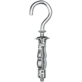 AERZETIX - C57883 - Set of 10 - Wall Plugs Spreader Diameter 8 x 32 mm with Hook Hinge Pin Screw M4 - for Plasterboard Cavities Drywall - Steel - Galvanised Cr3+