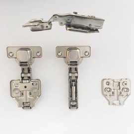 LIKERAINY 105 Degree Corner Stop Hinge 35 mm with Damper for Furniture Kitchen Cabinet Wardrobe Cabinet Door Automatic Hinge Full Present Hinges Pack of 4