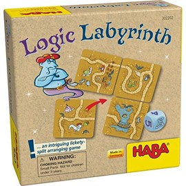 HABA Logic Labyrinth Mini Game - STEM Educational Board Game for Ages 6+, Perfect Family Board Games, Puzzle Games, Kids Games & Toys
