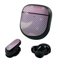 MightySkins Carbon Fiber Skin Compatible with Bose QuietComfort Earbuds II (2022) - Baby Moon | Protective, Durable Textured Carbon Fiber Finish | Easy to Apply and Change Styles | Made in The USA