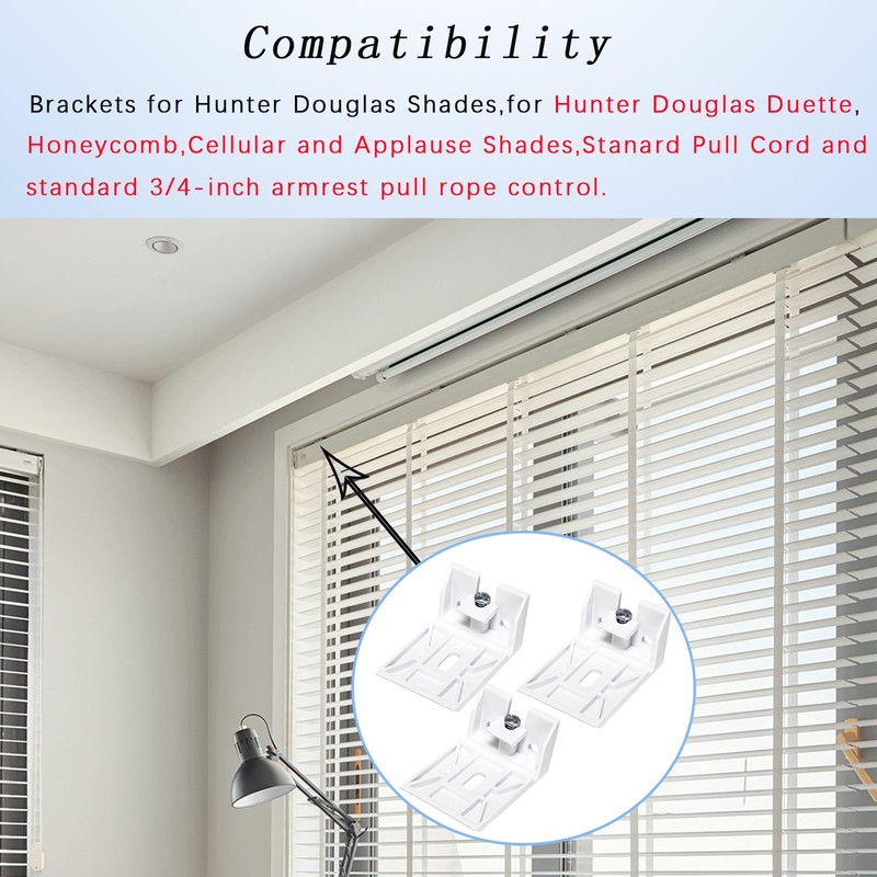 Rosyquarz 3/4" Blinds Shade Brackets,for Hunter Douglas Duette,Honeycomb,Cellular and Applause