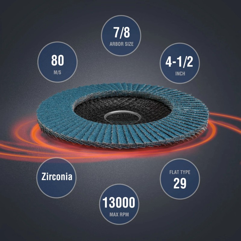 WORKPRO 10PC Flap Disc 40/60/80/120Gr