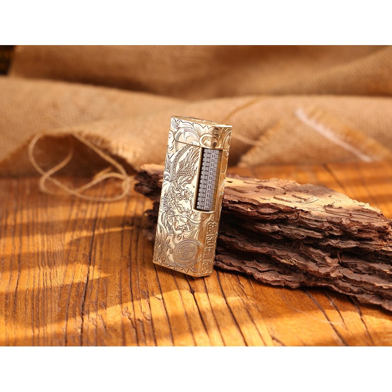 WDMART- H59 Brass Mechanical Trench Lighter • Retro Soft Flame