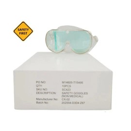 Unbranded Safety Goggles Non-medical Protection From Dust & Splashes 4 boxes 10 each