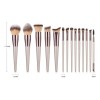 Brochas Velvoss 14 Piezas Cepillo Maquillaje Color Champán