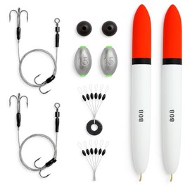2 x Pike Dead Bait Float KIT Rig Fishing Kit Including DEADBAIT Traces Hooks Floats - UK POST