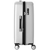 DELSEY Paris Titanium Hardside Expandable Luggage with Spinner Wheels, Silver,