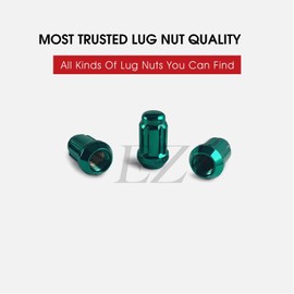 20 Green Spline Drive Small Diameter Acorn 12x1.5 Green Lug Nut Kit with Key