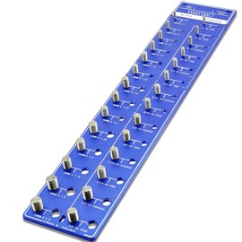 QGKPL Thread Checker, 28 Nut and Bolt Thread Checker, Bolt and Nut Identifier Gauge, Bolt Size and Thread Gauge, Bolt Gauge (Blue)