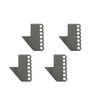 QS Components Front Ladder Bar Brackets Fits 2" x 3"