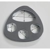 EVIDECO French Home Goods 6318N180 Moderner Zahnbürsten-und Zahnpasta-Halter mit Chromsockel,