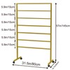 Gold Freestanding Metal Scarf Display Stand, Double-Sided Scarf Floor Standing