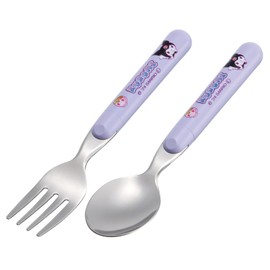 Skater SFR1-A Sanrio Chromi Mashugummy Spoon and Fork Set, Cutlery, Dishwasher Safe, Made in Japan