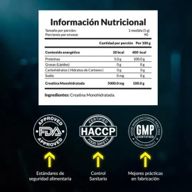 Energizex Creatina Monohidratada En Polvo De Alta Pureza Sin Sabor                                                                                    