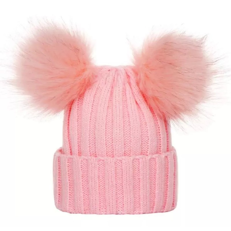K&H Gorro Para Bebe 2 Pompon Niño Niña Gorro Para
