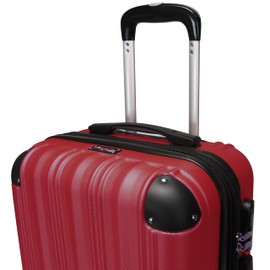 World Traveler Kemyer Quest Hardside Lightweight Expandable Spinner Suitcase Luggage, Burgundy, 20-inch
