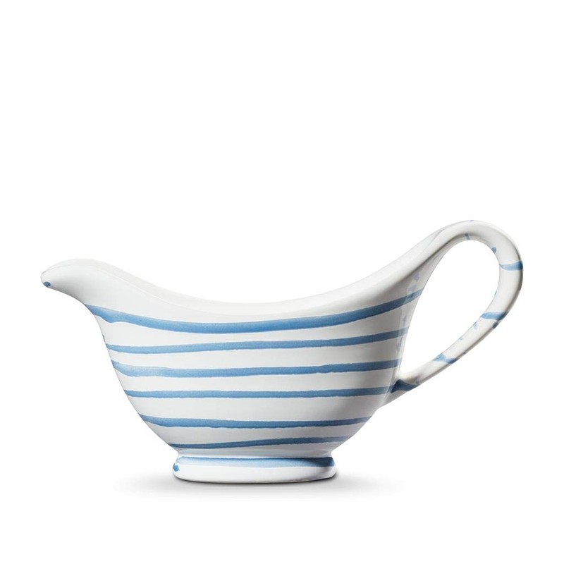 GMUNDNER KERAMIK Gravy Boat Capacity 0.2 Litres Blue Flamed Crockery