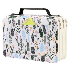 Lbxgap Marker Pen Organizer Case 102 Slots Large Capacity with Handy Wrap Portable Multilayer Holder for Watercolor Pencils & Gel Pen Markers