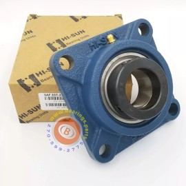 Hi-Sun 1.4375 in Square Flange Units Cast Iron SAF207-23 Mounted Bearing SA207-23+F207