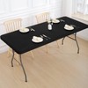 UgyDuky 6Ft Rectangle Fabric Table Cloth Waterproof Polyester Elastic Fitted