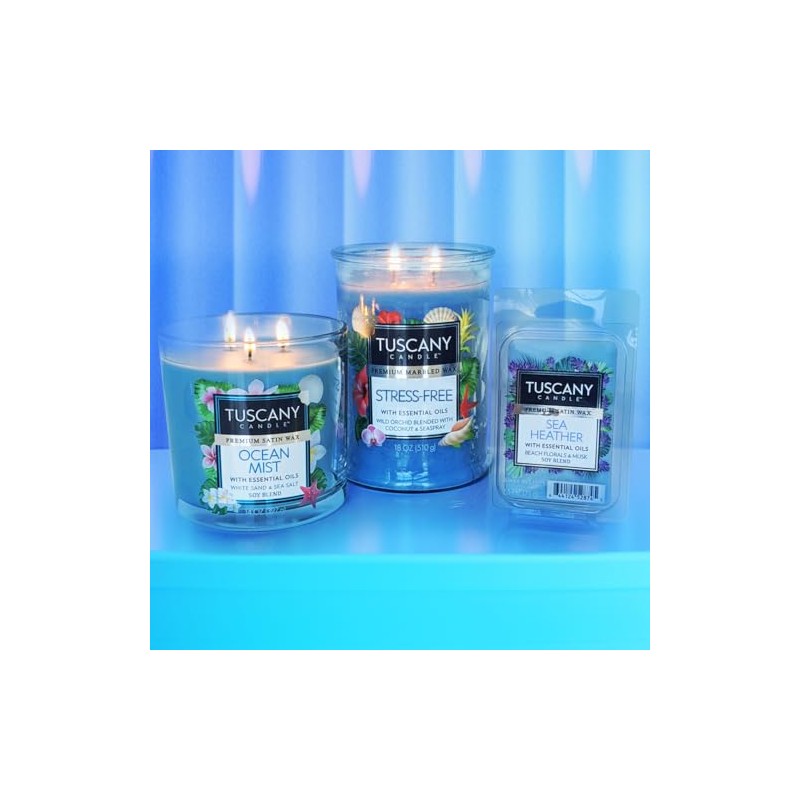 Tuscany Candle Stress-Free Long-Lasting Scented Jar Candle, 18 oz