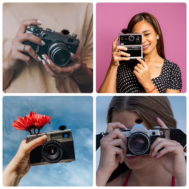 TOYMIS 10pcs Microphone Wind Filter, Camera Mic Muff 20pcs Camera